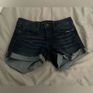 low rise jean shorts